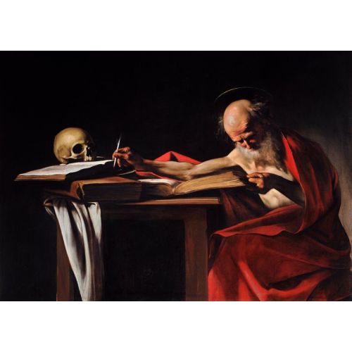 Caravaggio, Saint Jerome Yazma I