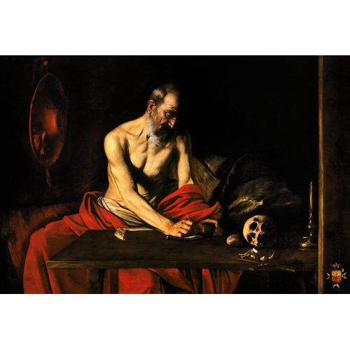 Caravaggio, Saint Jerome Yazma II
