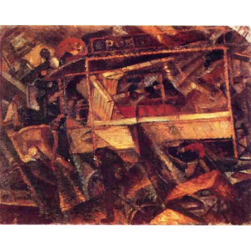 Carlo Carra, The Tram  Futurism Art Movements