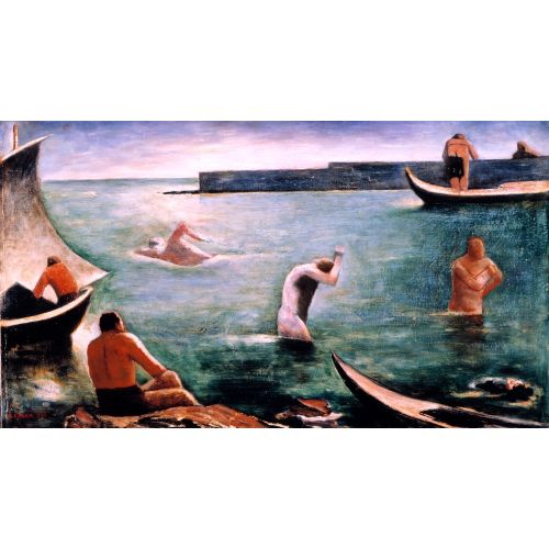Carlo Carra, Yüzücüler Fütürizm Carlo Carra, Yüzücüler Fütürizm Sanat Akımları