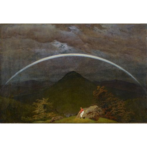 Caspar David Friedrich, Mountain Landscape With Rainbow