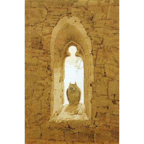 Caspar David Friedrich, Owl In The Gothic Window