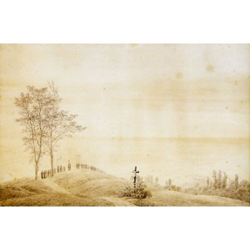 Caspar David Friedrich, Pilgrimage At Sunset