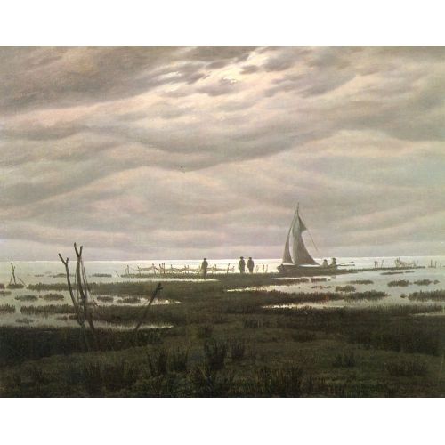 Caspar David Friedrich, Plain Landscape, Evening On The Ostsee