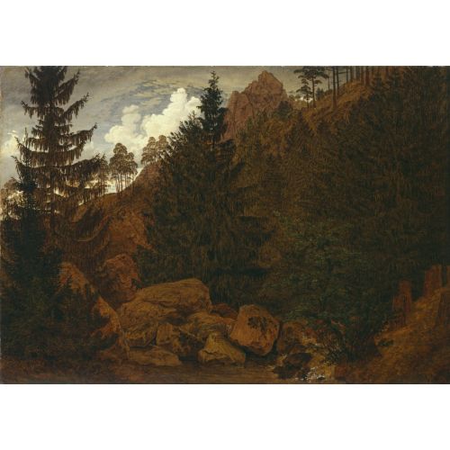 Caspar David Friedrich, Rocks In The Harz Mountain