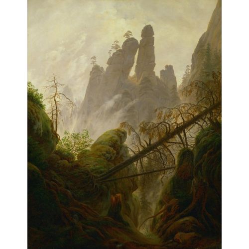 Caspar David Friedrich, Elbe Kumluk Dağları'ndaki Kayalık Manzara