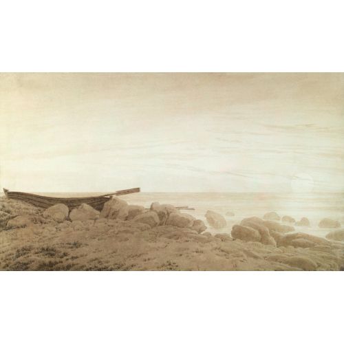 Caspar David Friedrich, Boat On The Beach At The Rising Of The Moon Caspar David Friedrich, Boat On The Beach At The Rising Of The Moon