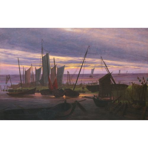Caspar David Friedrich, Akşam Limanda Tekneler Caspar David Friedrich, Akşam Limanda Tekneler