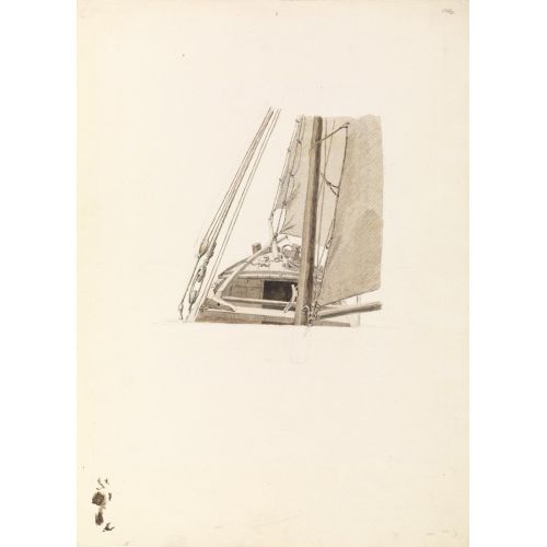 Caspar David Friedrich, Bir Yelkenli Teknenin Burnu Taslağı Caspar David Friedrich, Bir Yelkenli Teknenin Burnu Taslağı
