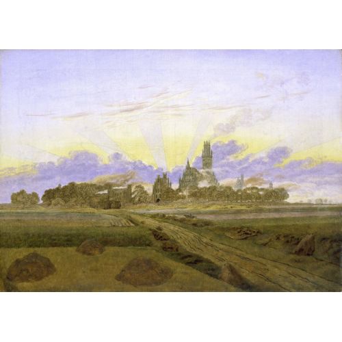 Caspar David Friedrich, Gün Doğumu, Neubrandenburg Manzarası Caspar David Friedrich, Gün Doğumu, Neubrandenburg Manzarası