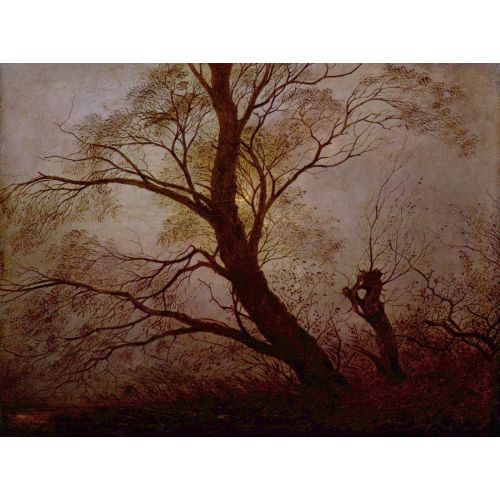 Caspar David Friedrich, Trees In The Moonlight Romance Art Movements Caspar David Friedrich, Trees in the MoonlightThe subject of