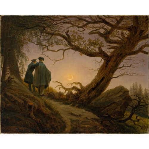 Caspar David Friedrich, Two Men Contemplating The Moon Romance Caspar David Friedrich, Two Men Contemplating The Moon Romance Art Movements Caspar David Friedrich, Two Men Contemplating the