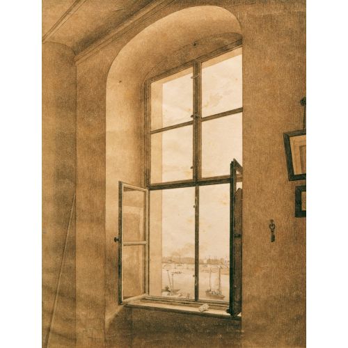 Caspar David Friedrich, Dresden'deki Sanatçının Stüdyosundan Elbe Nehri Manzarası
