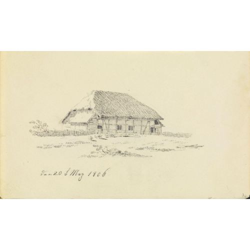 Caspar David Friedrich, Farmhouse With Thatched Roof