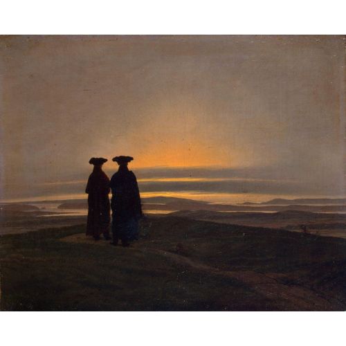 Caspar David Friedrich, Evening Landscape With Two Men