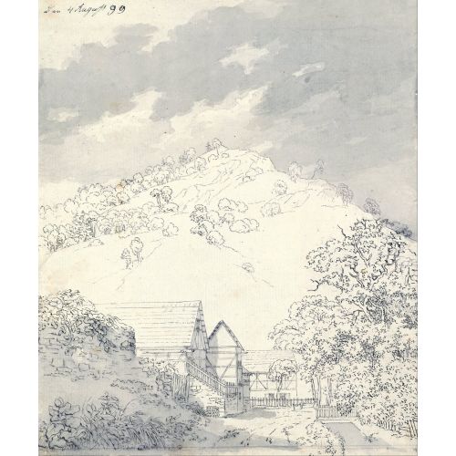 Caspar David Friedrich, Farmhouses By A Hillside