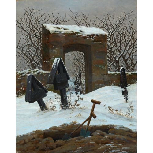 Caspar David Friedrich, Graveyard Under Snow