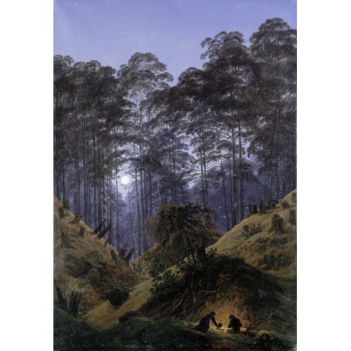 Caspar David Friedrich, Inside The Forest In The Moonlight