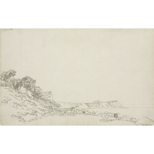 Caspar David Friedrich, Landscape At Rugen With Fishing Boat On Stony Beach