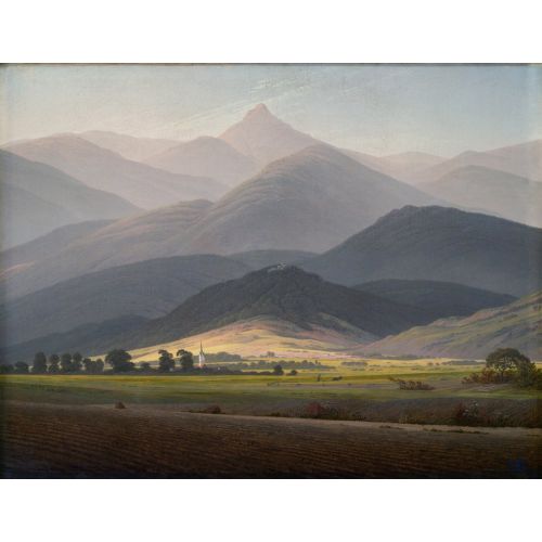 Caspar David Friedrich, Landscape With Majestic Mountains