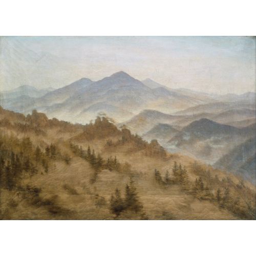 Caspar David Friedrich, Landscape With The Rosenberg In The Bohemian Mountains