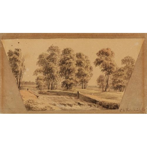 Caspar David Friedrich, Landschaft Mit Wehr