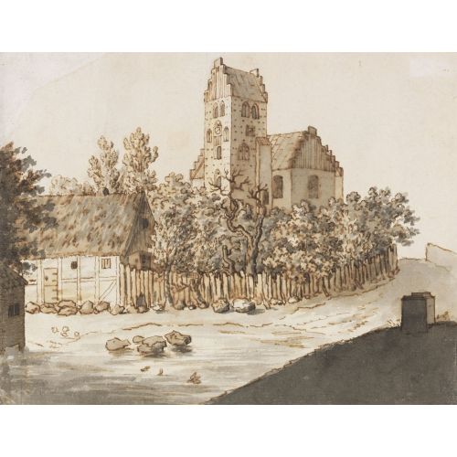 Caspar David Friedrich, Lyngby Church Caspar David Friedrich, Lyngby Church