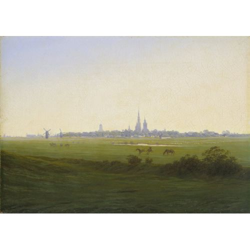 Caspar David Friedrich, Meadows Near Greifswald Caspar David Friedrich, Meadows Near Greifswald