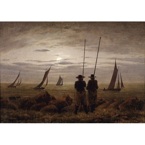 Caspar David Friedrich, Moonlit Night On The Beach With Fishermen Caspar David Friedrich, Moonlit Night On The Beach With Fishermen