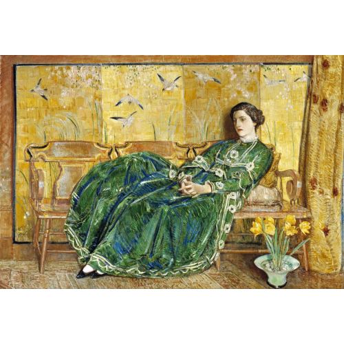 Childe Hassam, April The Green Gown Impressionism Childe Hassam, April The Green Gown Impressionism Art Movements Childe Hassam, April the Green GownThe artwork April the Green