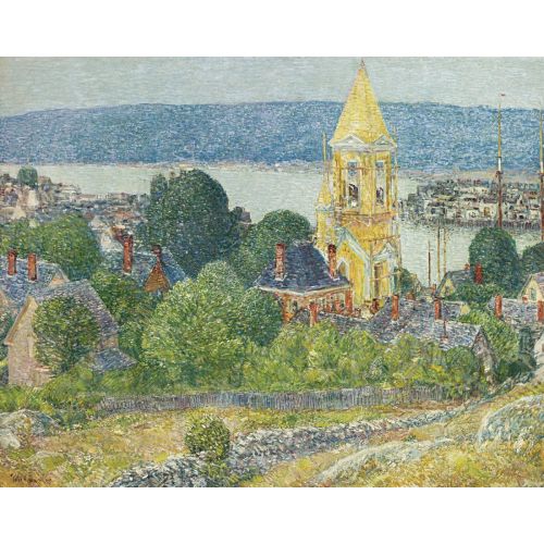 Childe Hassam, Shingling The First Baptist Church, Gloucester Impressionism Childe Hassam, Shingling The First Baptist Church, Gloucester Impressionism Art Movements Childe Hassam, Shingling the First