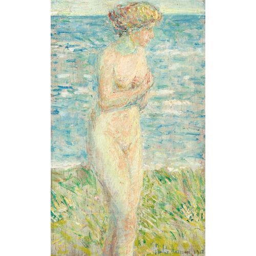 Childe Hassam, A Bather, Silver Beach Grass Figure Canvas Prints Childe Hassam, A Bather, Silver Beach GrassThe subject of this