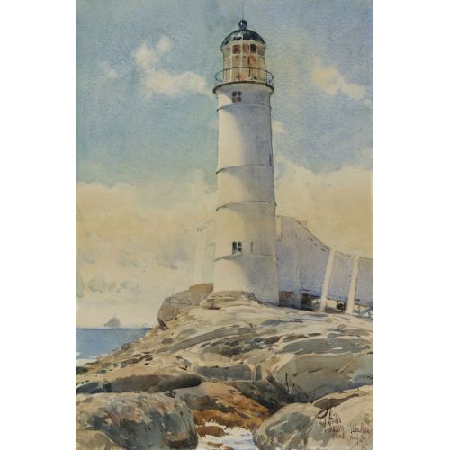 Childe Hassam, Beyaz Ada Deniz Feneri Childe Hassam, Beyaz Ada Deniz Feneri