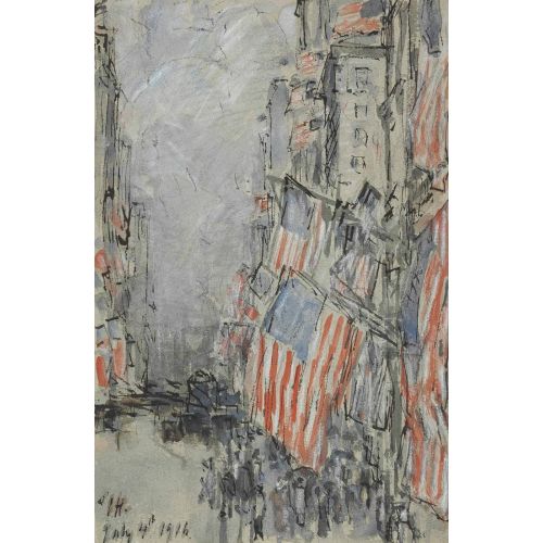 Childe Hassam, Bayrak Günü Beşinci Cadde Temmuz Childe Hassam, Bayrak Günü Beşinci Cadde Temmuz