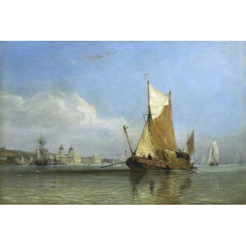 Hay Barge Off Greenwich, Clarkson Stanfield