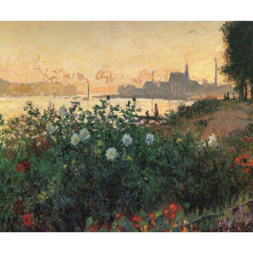 Claude Monet, Argenteuil, Flowers By The Riverbank Claude Monet, Argenteuil, Flowers By The Riverbank
