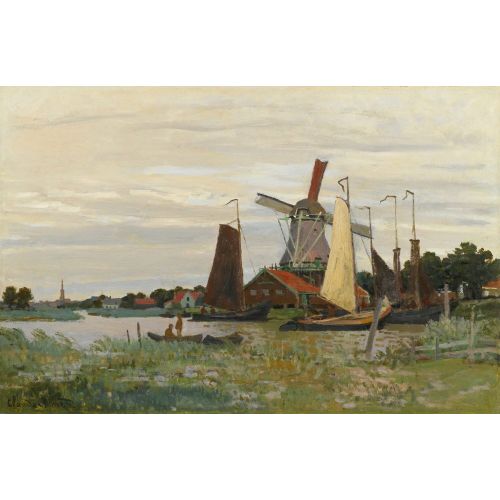Claude Monet, A Windmill At Zaandam Claude Monet, A Windmill At Zaandam