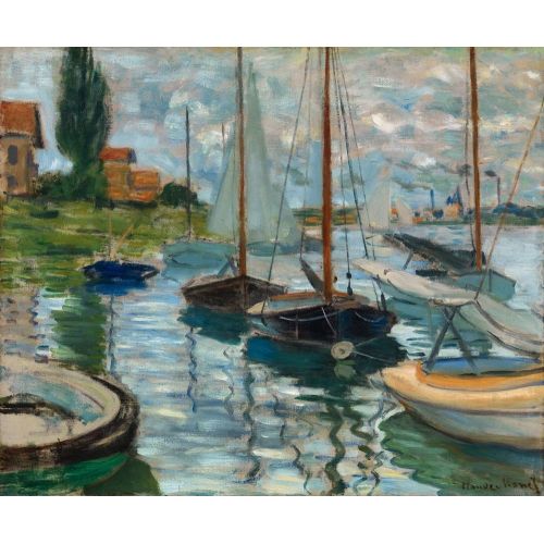 Claude Monet, Le Petit Gennevilliersda Demirli Tekneler Empresyonizm Sanat Akımları Claude Monet, Le Petit Gennevilliersde