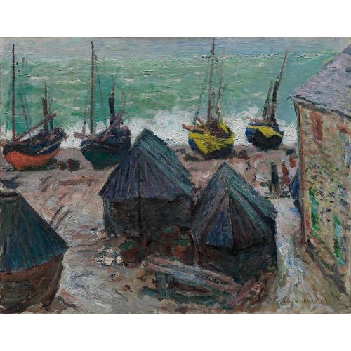 Claude Monet, Boats On The Beach At Etretat Claude Monet, Boats On The Beach At Etretat