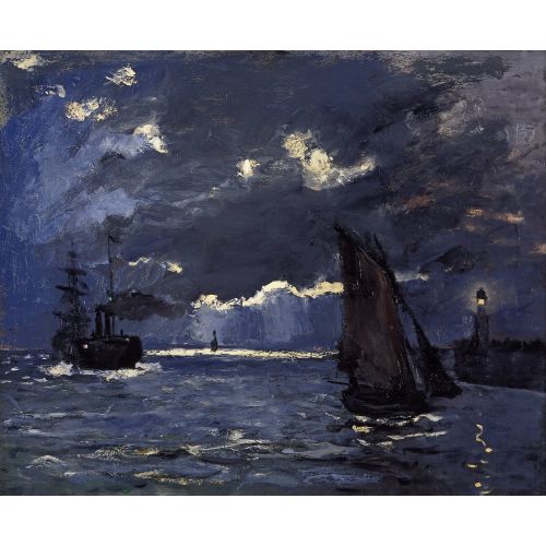 Claude Monet, Mehtaplı Denizde Gemiler Claude Monet, Mehtaplı Denizde Gemiler