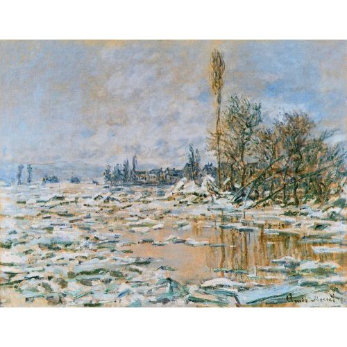 Claude Monet, Breakup Of Ice Lavacourt Grey Weather Claude Monet, Breakup Of Ice Lavacourt Grey Weather