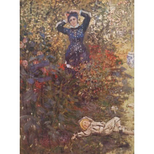 Claude Monet, Camille In The Garden At Argenteuil Claude Monet, Camille In The Garden At Argenteuil