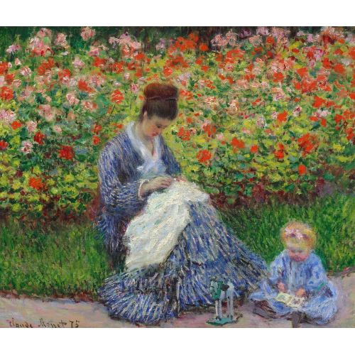 Claude Monet, Camille Monet And A Child In The Artists Garden In Argenteuil Impressionism Claude Monet, Camille Monet And A Child In The Artists Garden In Argenteuil Impressionism Art Movements Claude Monet, Camille