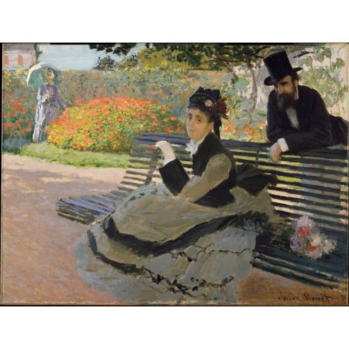 Claude Monet, Camille On A Garden Bench Claude Monet, Camille On A Garden Bench