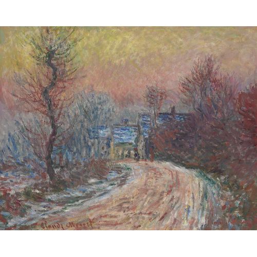 Claude Monet, Entree De Giverny En Hiver Soleil Couchant Claude Monet, Entree De Giverny En Hiver Soleil Couchant