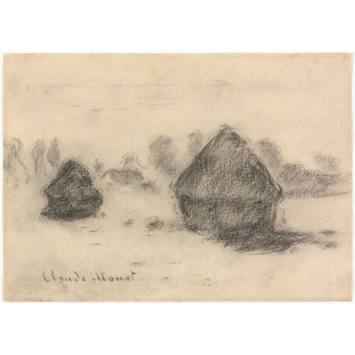 Claude Monet, Haystack, Stacks Of Wheat In Snow Claude Monet, Haystack, Stacks Of Wheat In Snow