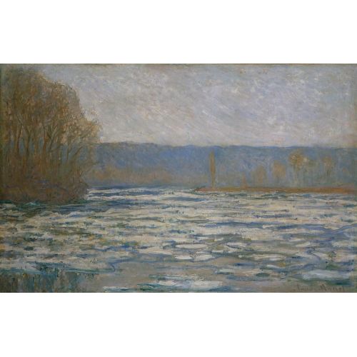 Claude Monet Bennecourt Yakınındaki Seine Üzerinde Kırılan Buz Empresyonizm Sanat Akımları Claude Monet Seine Nehrinde