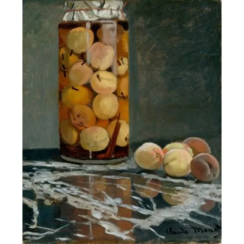 Claude Monet, Jar Of Peaches Impressionism Claude Monet Jar Of Peaches Impressionism Art Movements Claude Monet Jar of PeachesThe subject of this work is a jar filled with