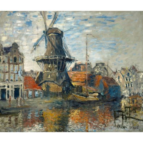 Claude Monet, The Windmill On The Onbekende Gracht, Amsterdam