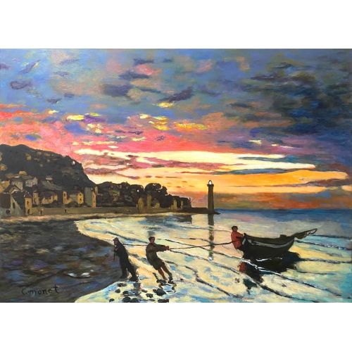 Claude Monet, Towing A Boat Honfleur